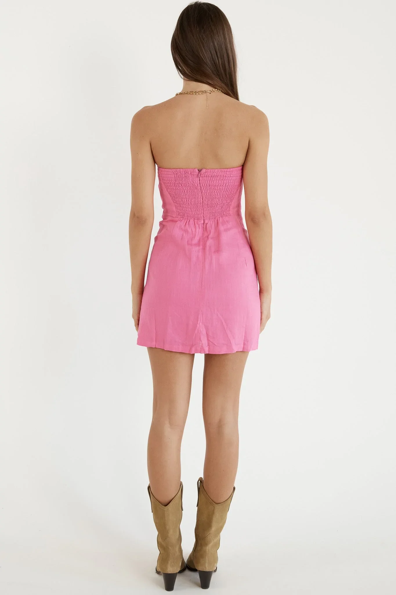 Serena Mini Dress - Pink - Image 2