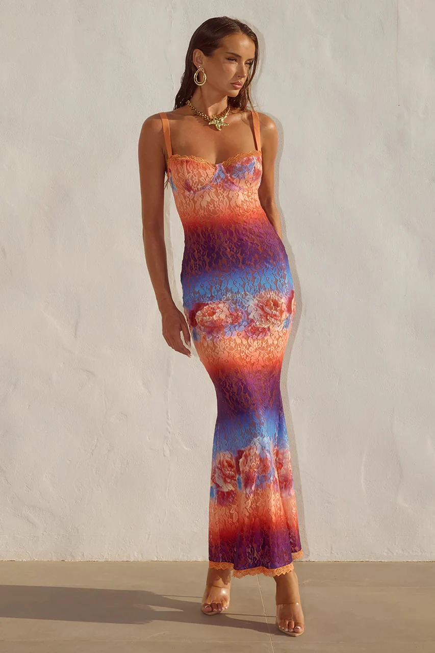 Serina Maxi Dress - Nadia Pink Ombre