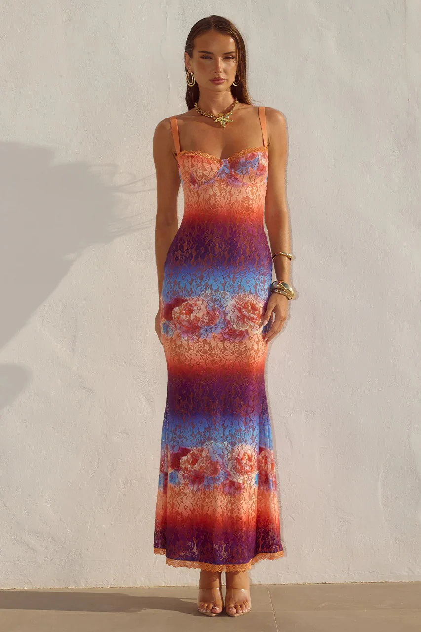 Serina Maxi Dress - Nadia Pink Ombre - Image 4