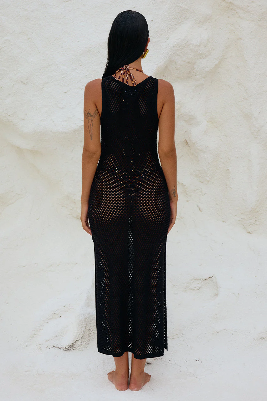 Shamina Midi Dress - Black - Image 2