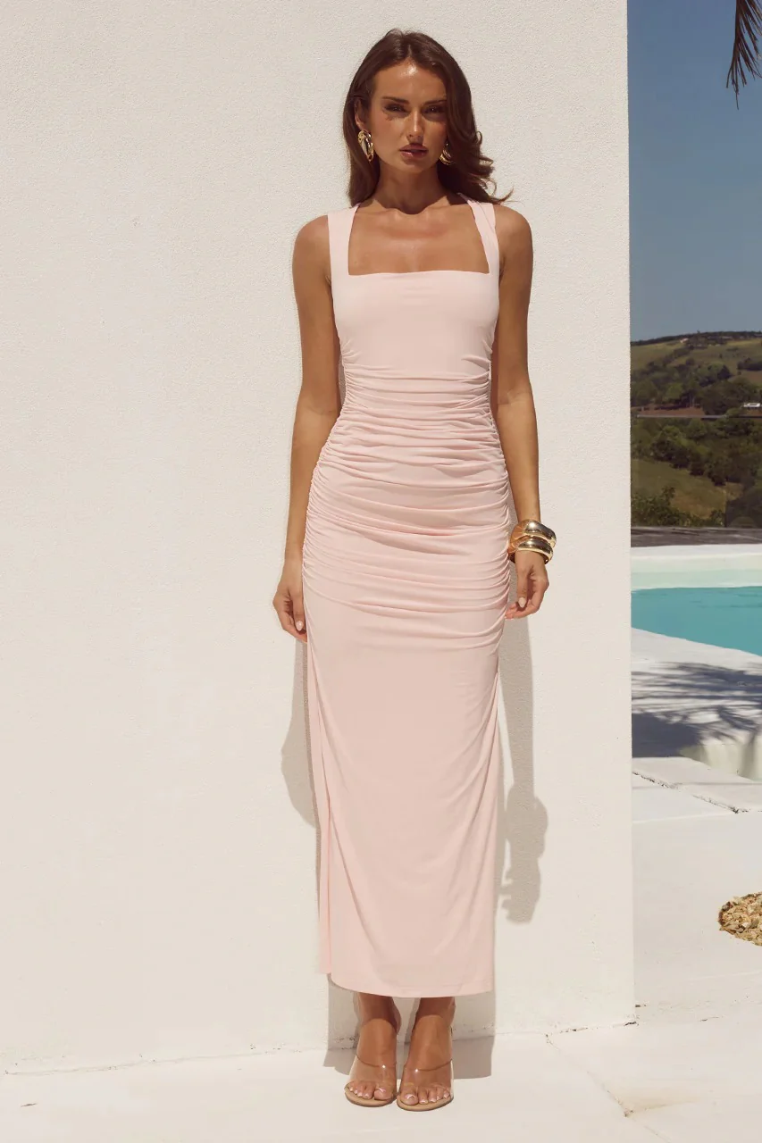 Sharni Midi Dress - Pink - Image 4