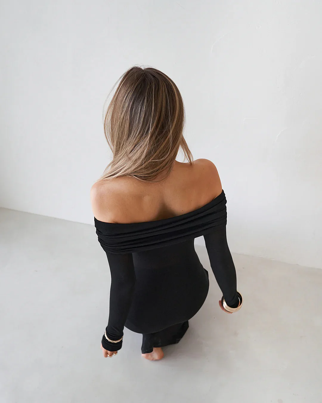 Sheer Maxi Dress - Black - Image 5