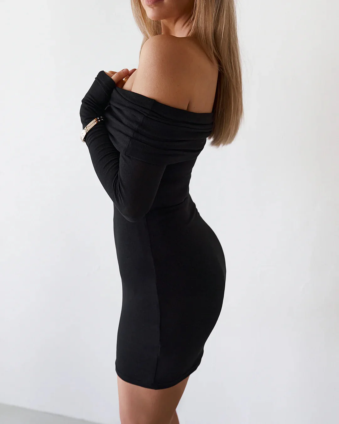 Sheer Mini Dress - Black - Image 4