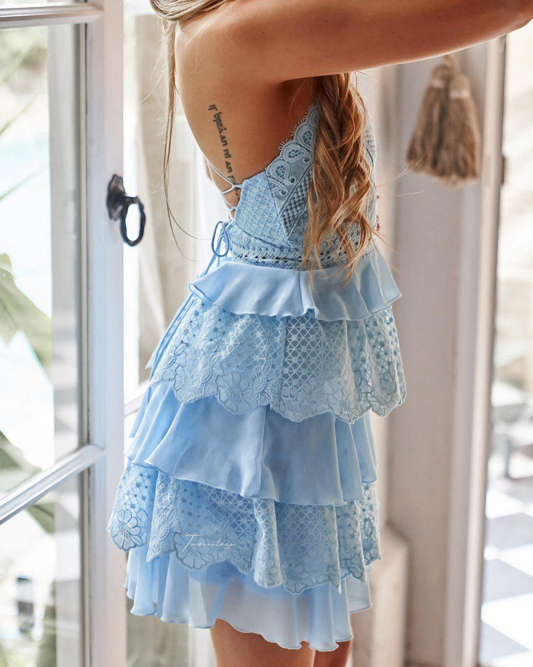 Shelby Dress - Baby Blue - Image 5