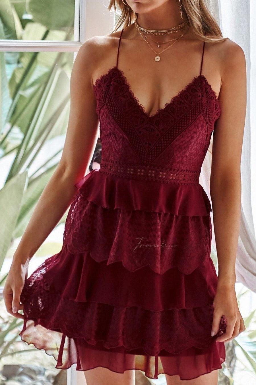 Shelby Dress - Red - Image 3