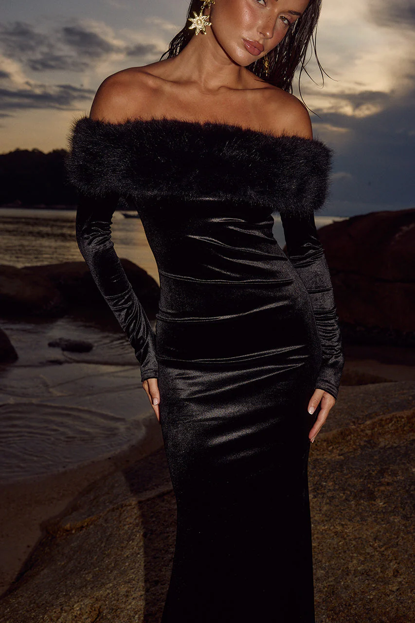 Siani Maxi Dress - Black - Image 5