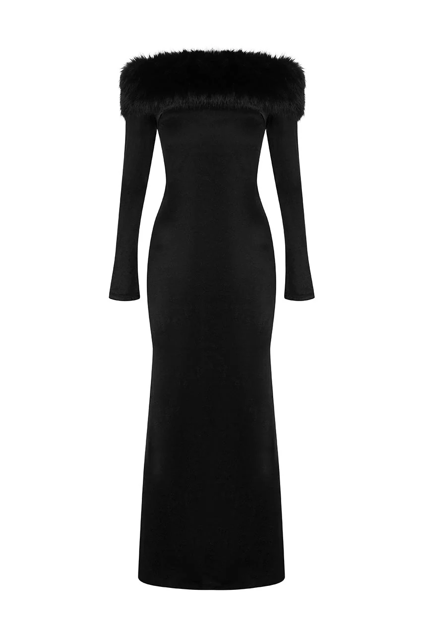 Siani Maxi Dress - Black - Image 6