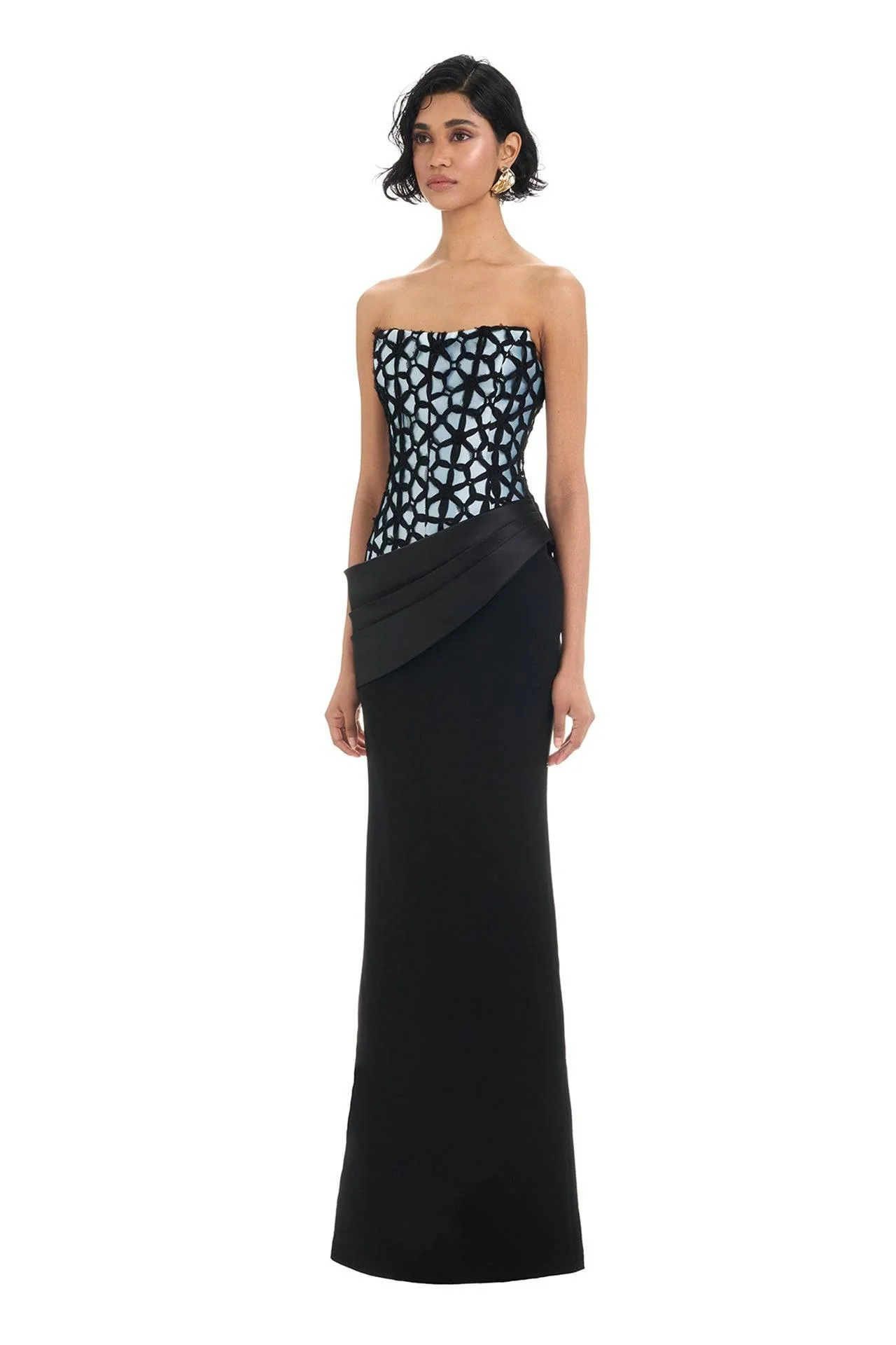 Sidonia Gown - Black/Blue - Image 3