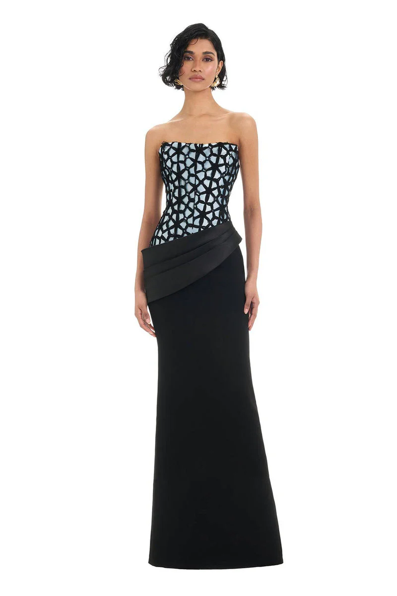 Sidonia Gown - Black/Blue - Image 5