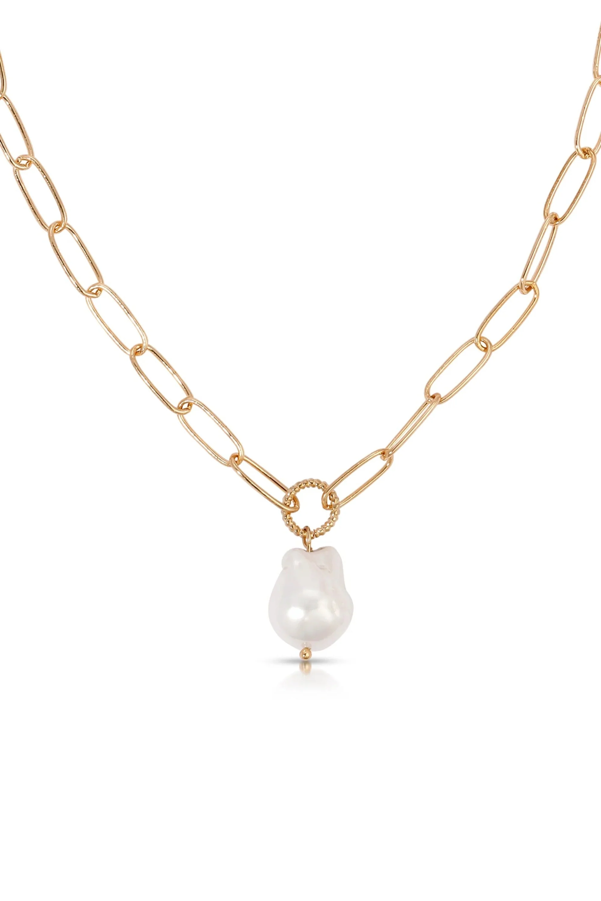 Single Pearl Chain Necklace - Image 3