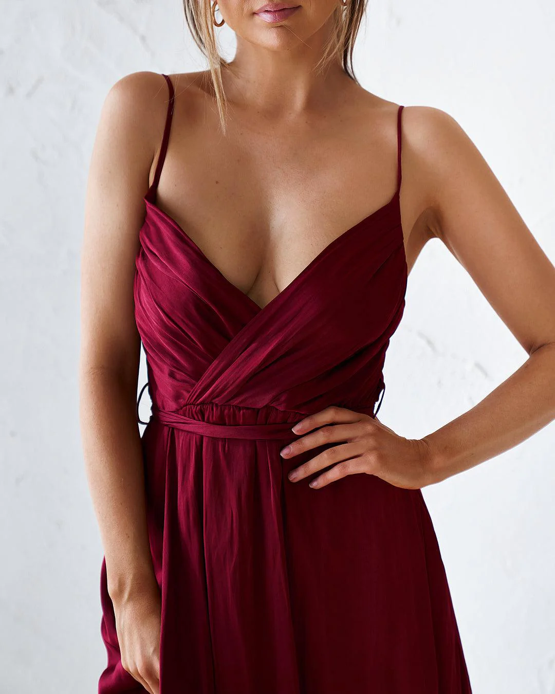 Siren Midi Dress - Wine - Image 4