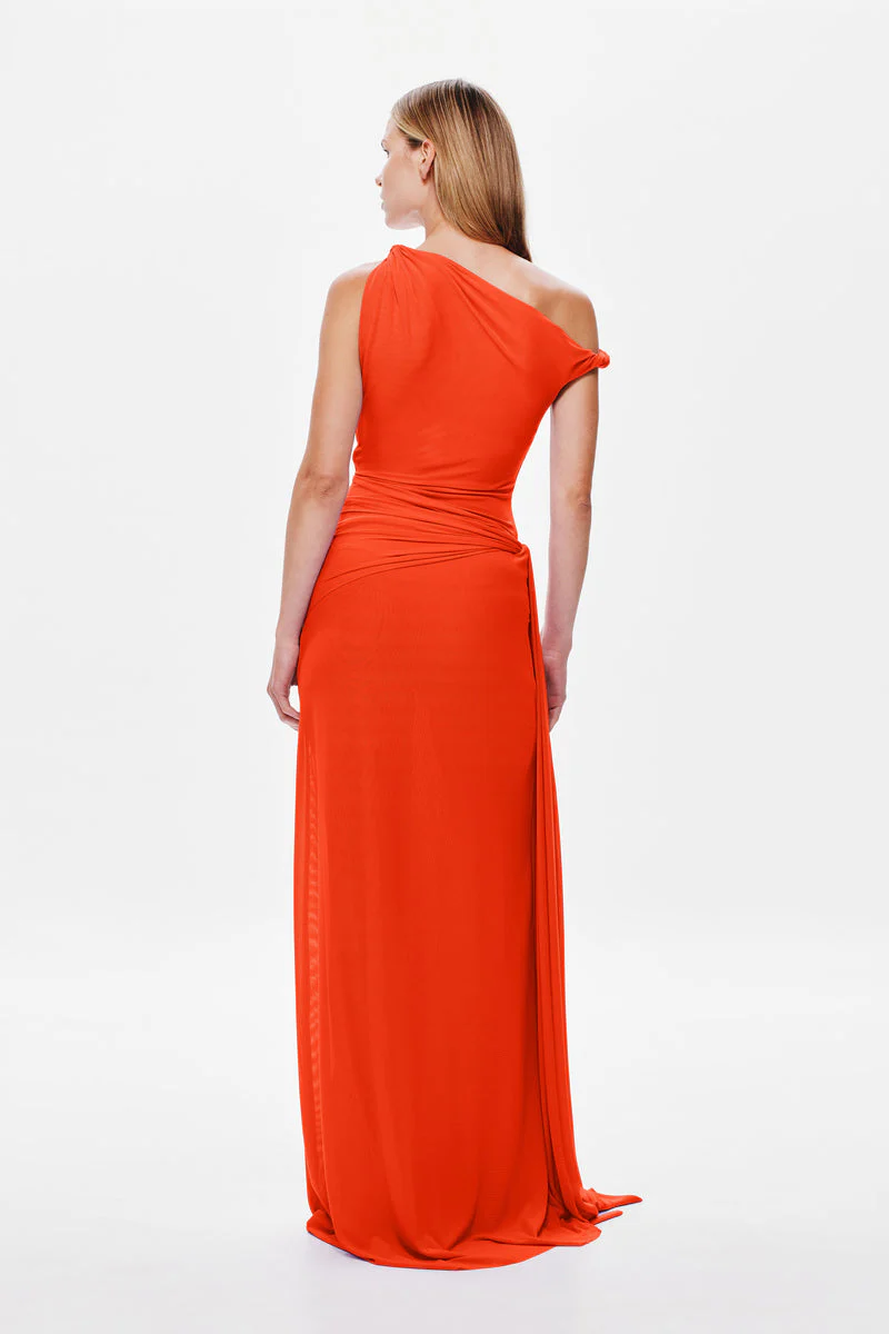 Sisal Mesh Maxi Dress - Chilli - Image 2