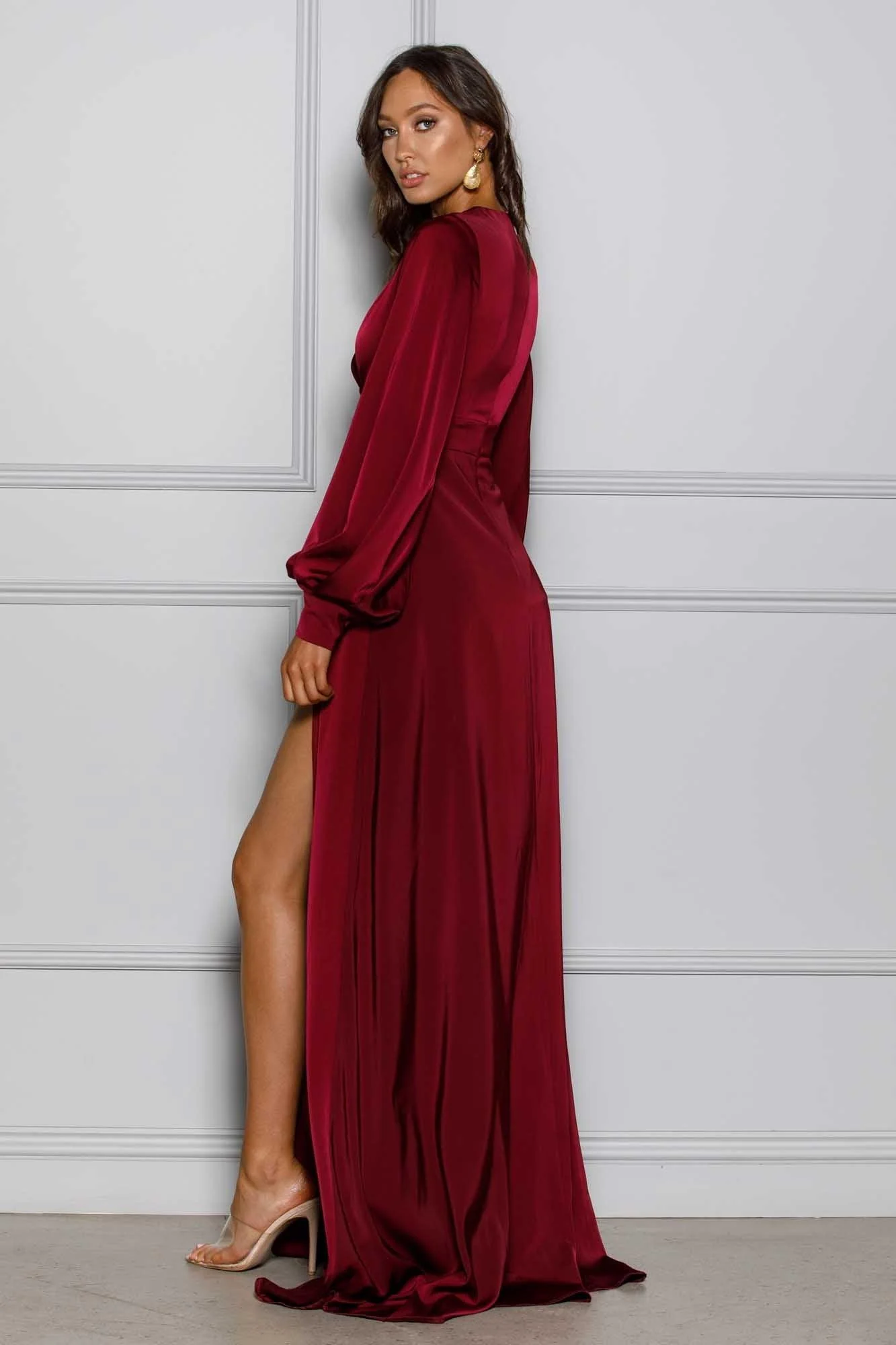 SKYLAR GOWN - WINE - Image 3