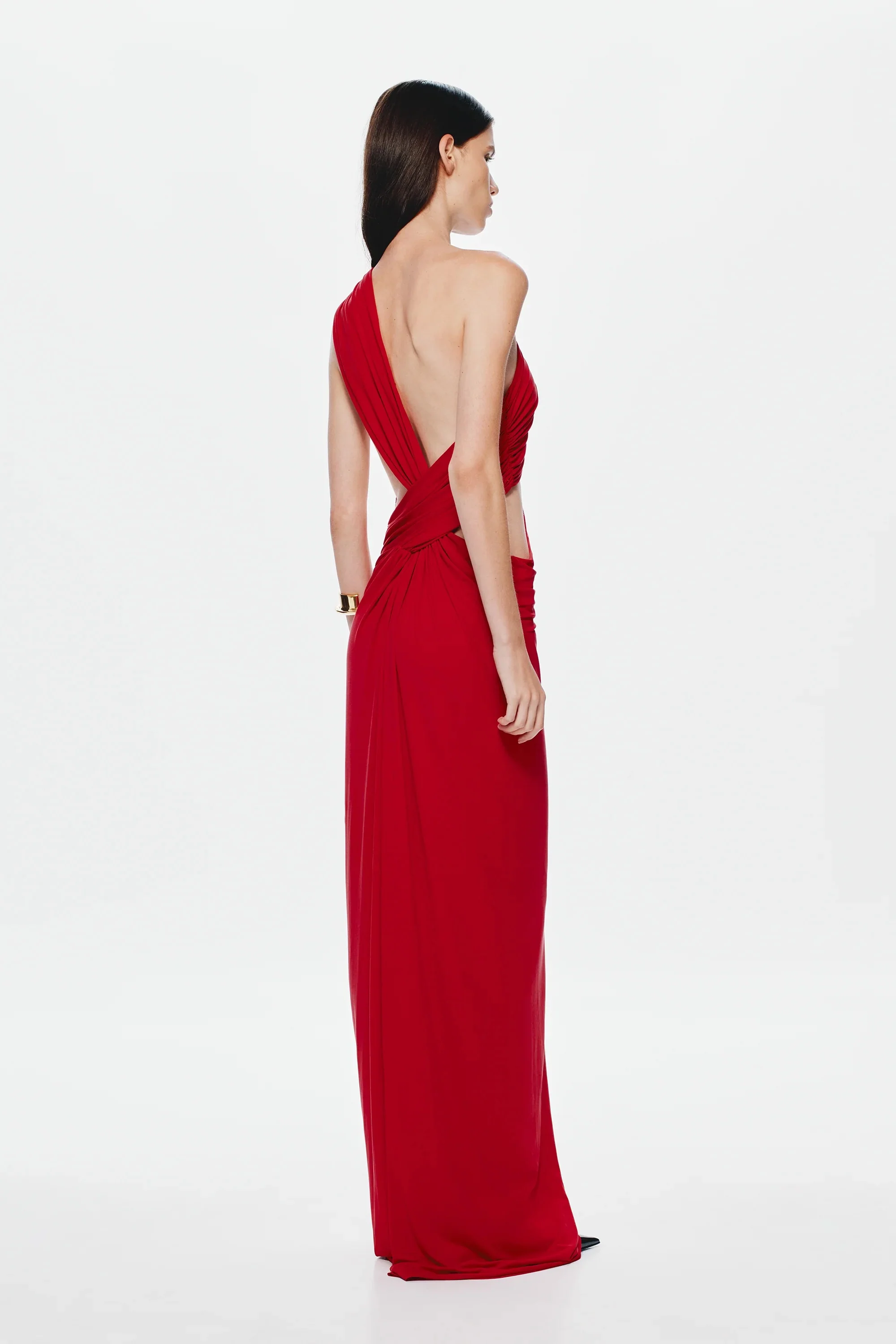 Misha Solstice Cupro Maxi Dress - Cherry - Image 2