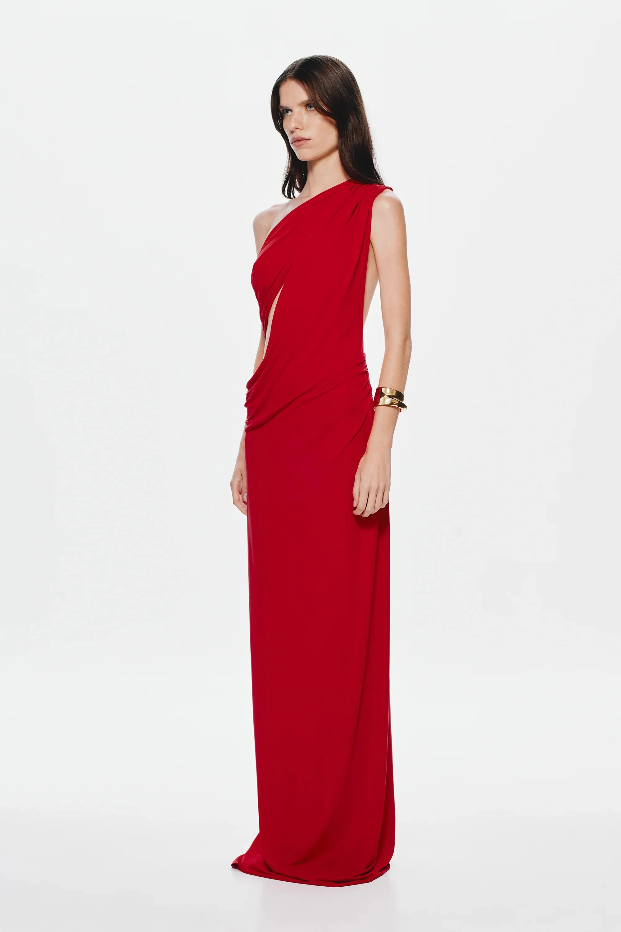 Misha Solstice Cupro Maxi Dress - Cherry - Image 4