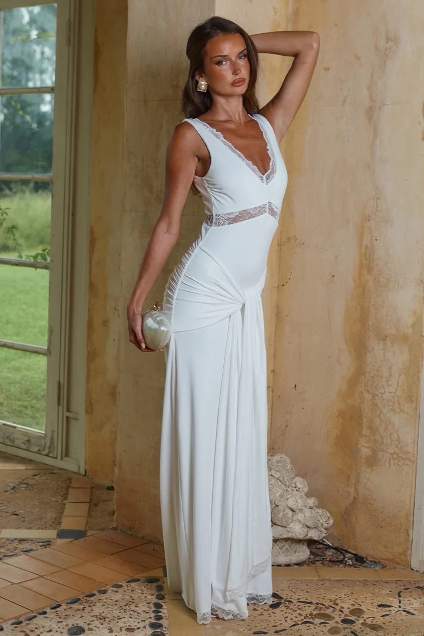 Sophia Maxi Dress - White - Image 4