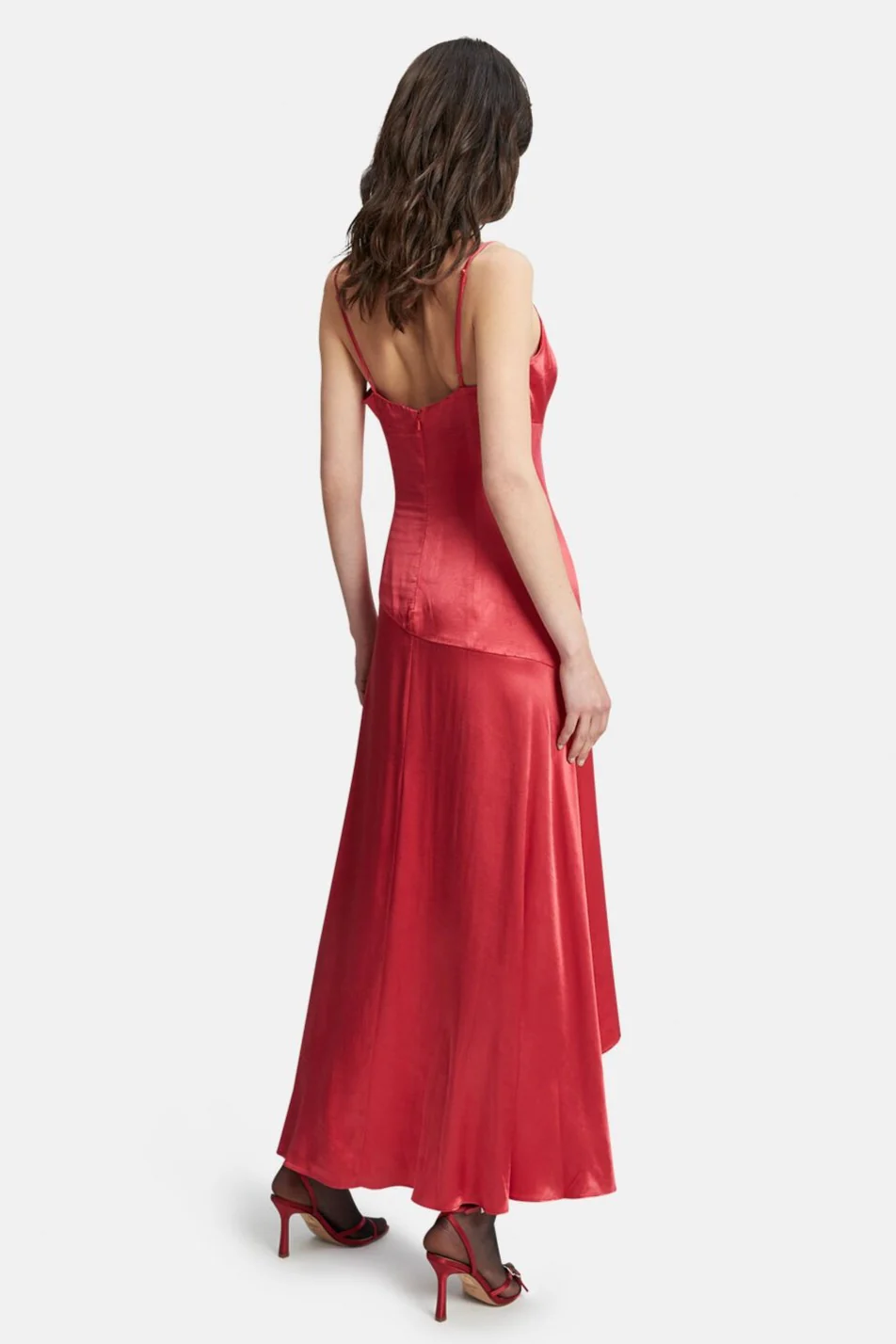 Sorella Ruffle Midi Dress - Wine - Image 2