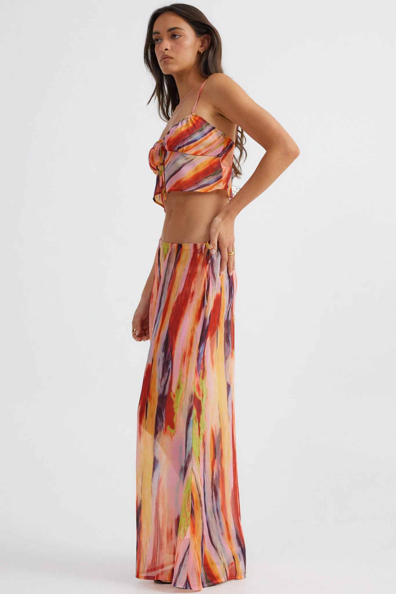 St Barts Tie Up Cami - Print - Image 3