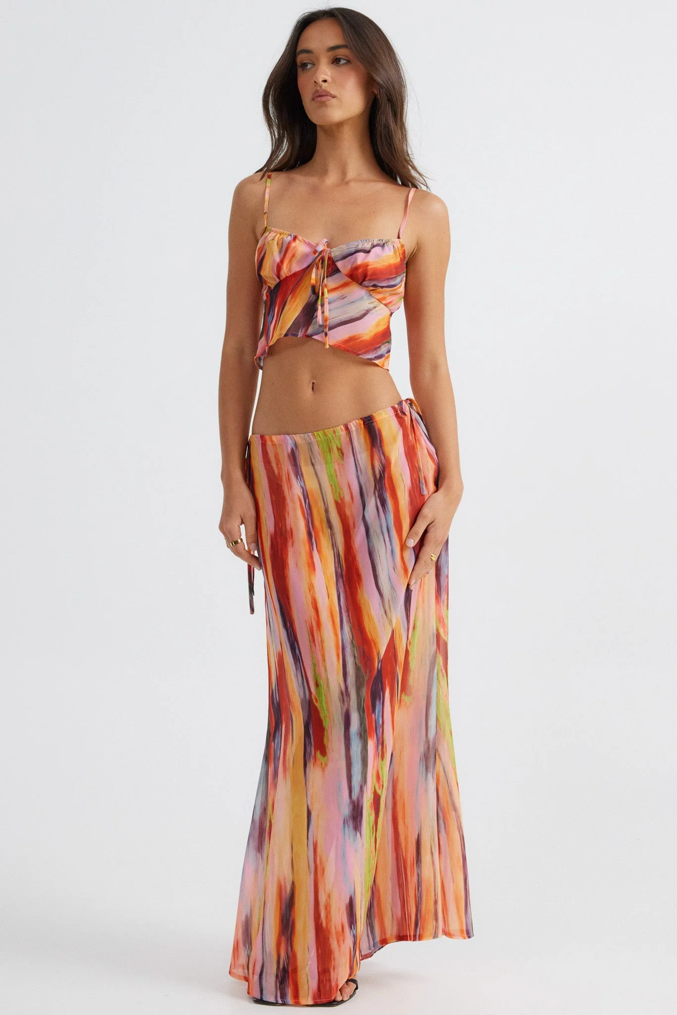 St Barts Tie Up Cami - Print - Image 5