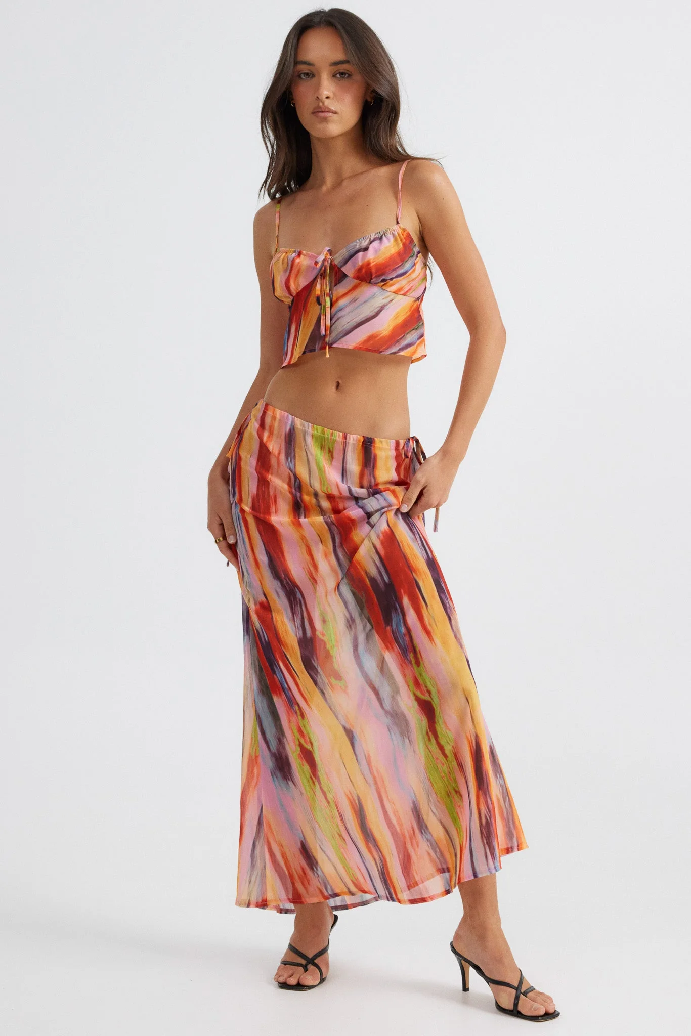St Barts Tie Up Cami - Print - Image 6