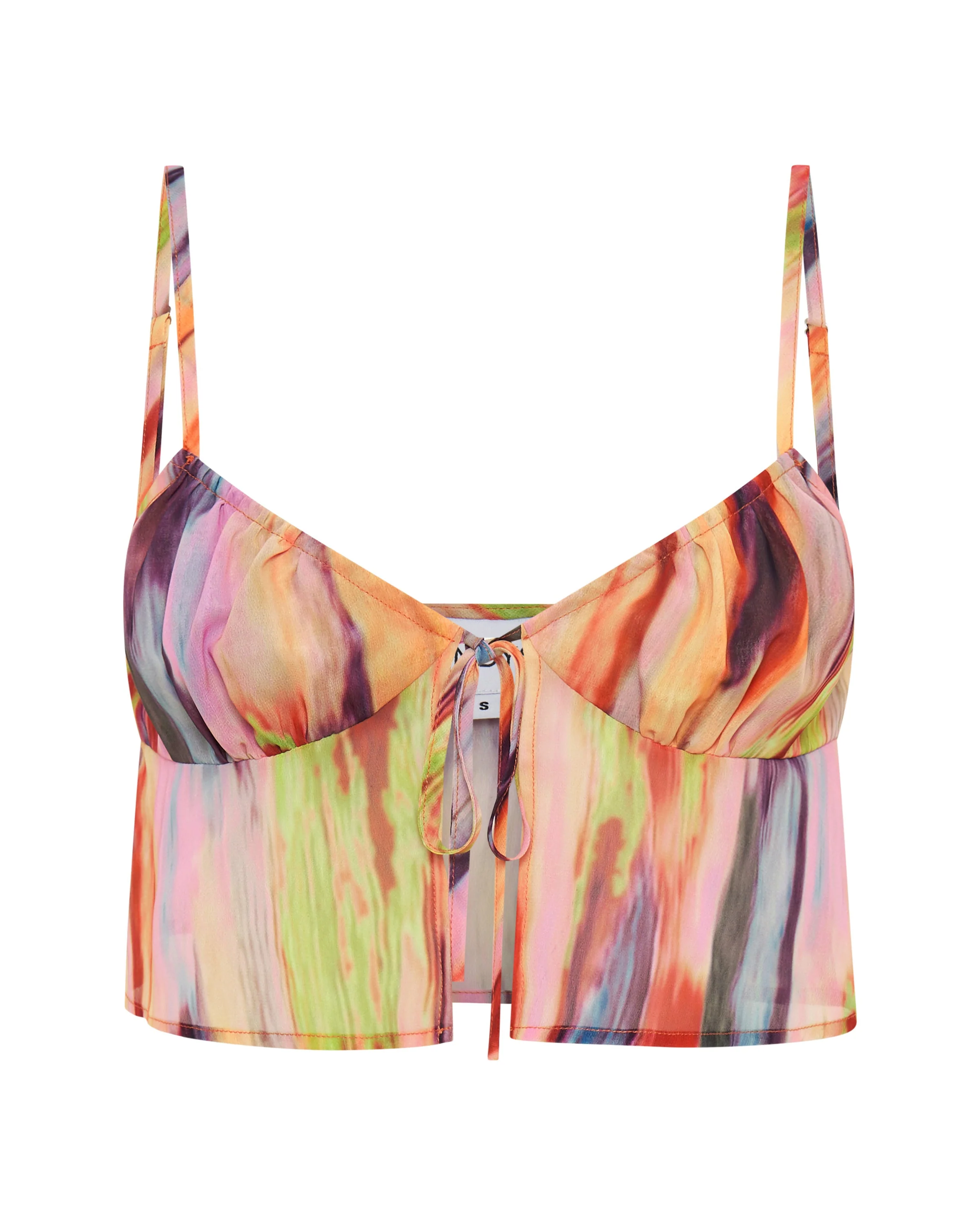 St Barts Tie Up Cami - Print - Image 7