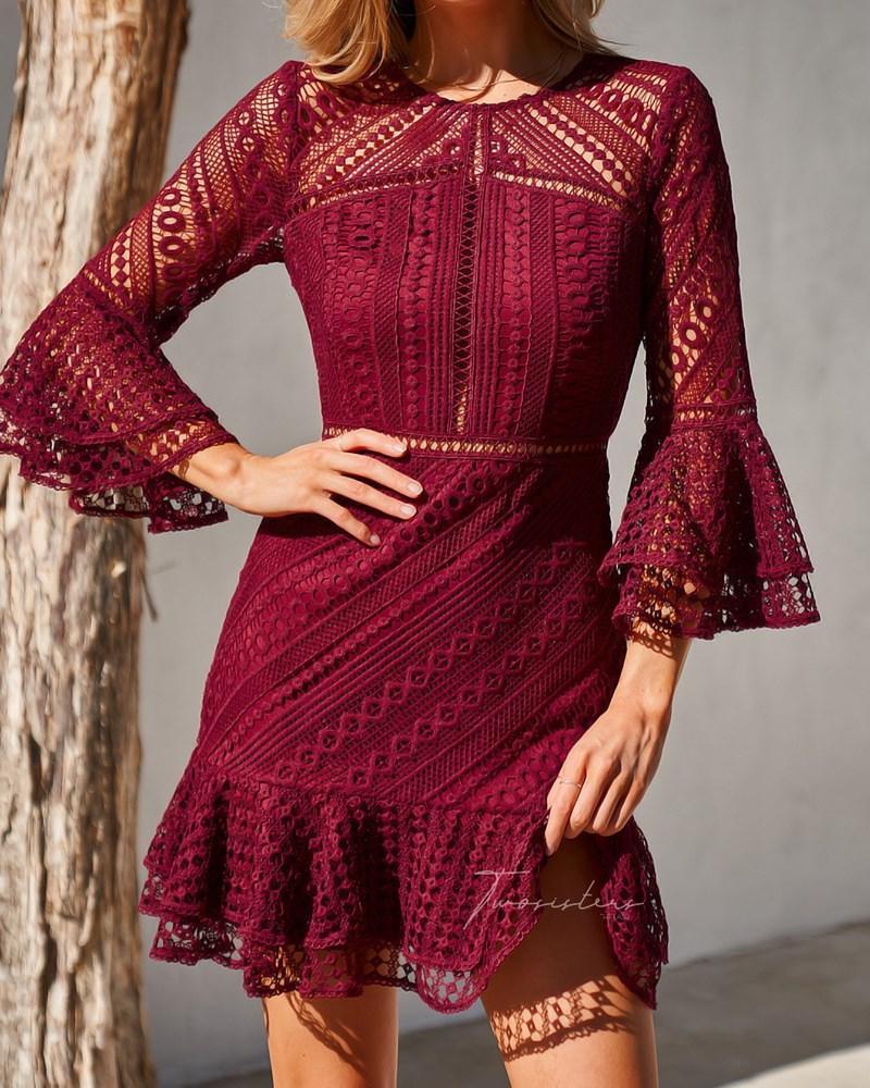 Stacey Dress - Red - Image 3