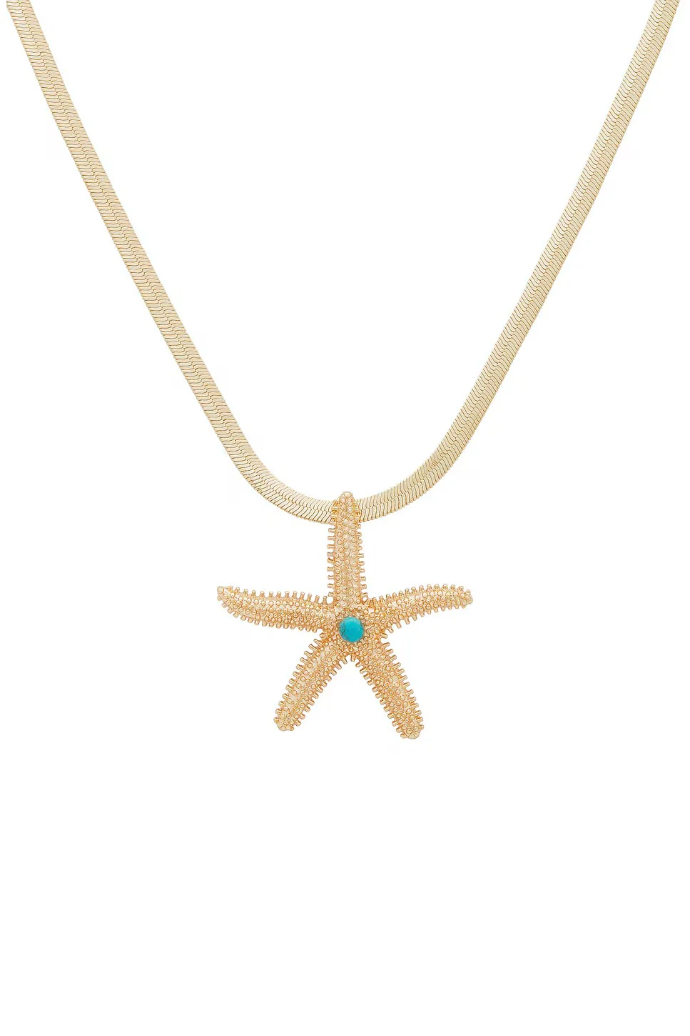 Starfish Pendant Herringbone Chain Necklace - Image 2