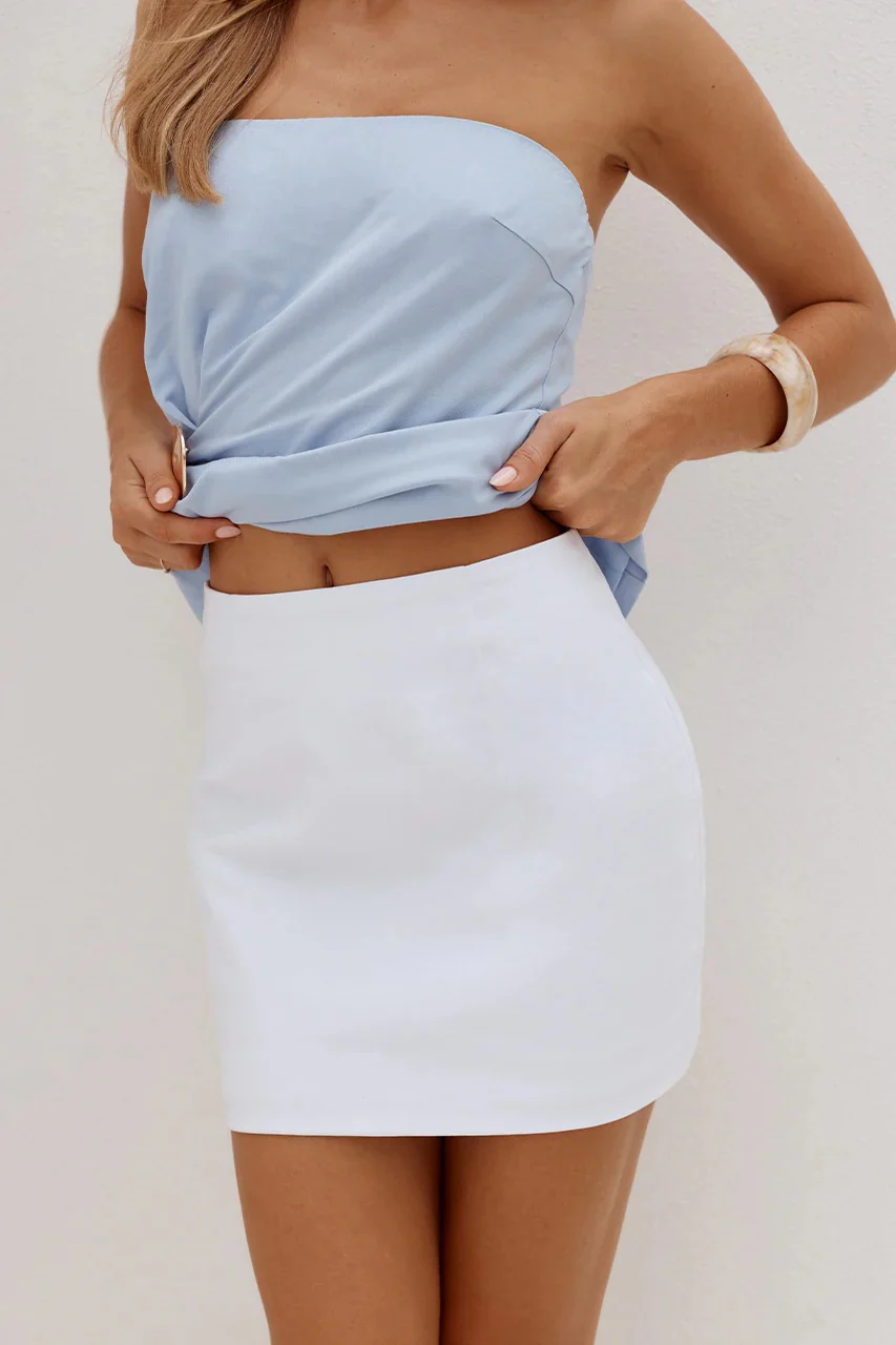 Stella Mini Skirt - White - Image 5