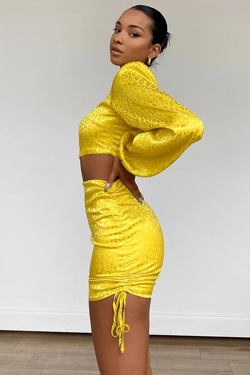 Stella Mini Dress - Yellow - Image 10