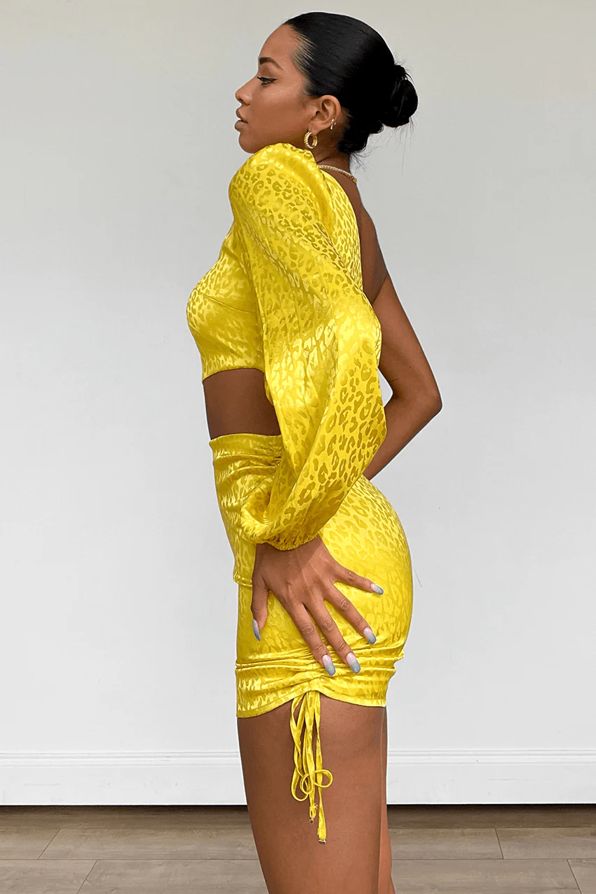Stella Mini Dress - Yellow - Image 13