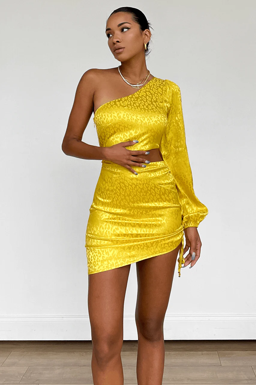 Stella Mini Dress - Yellow - Image 6