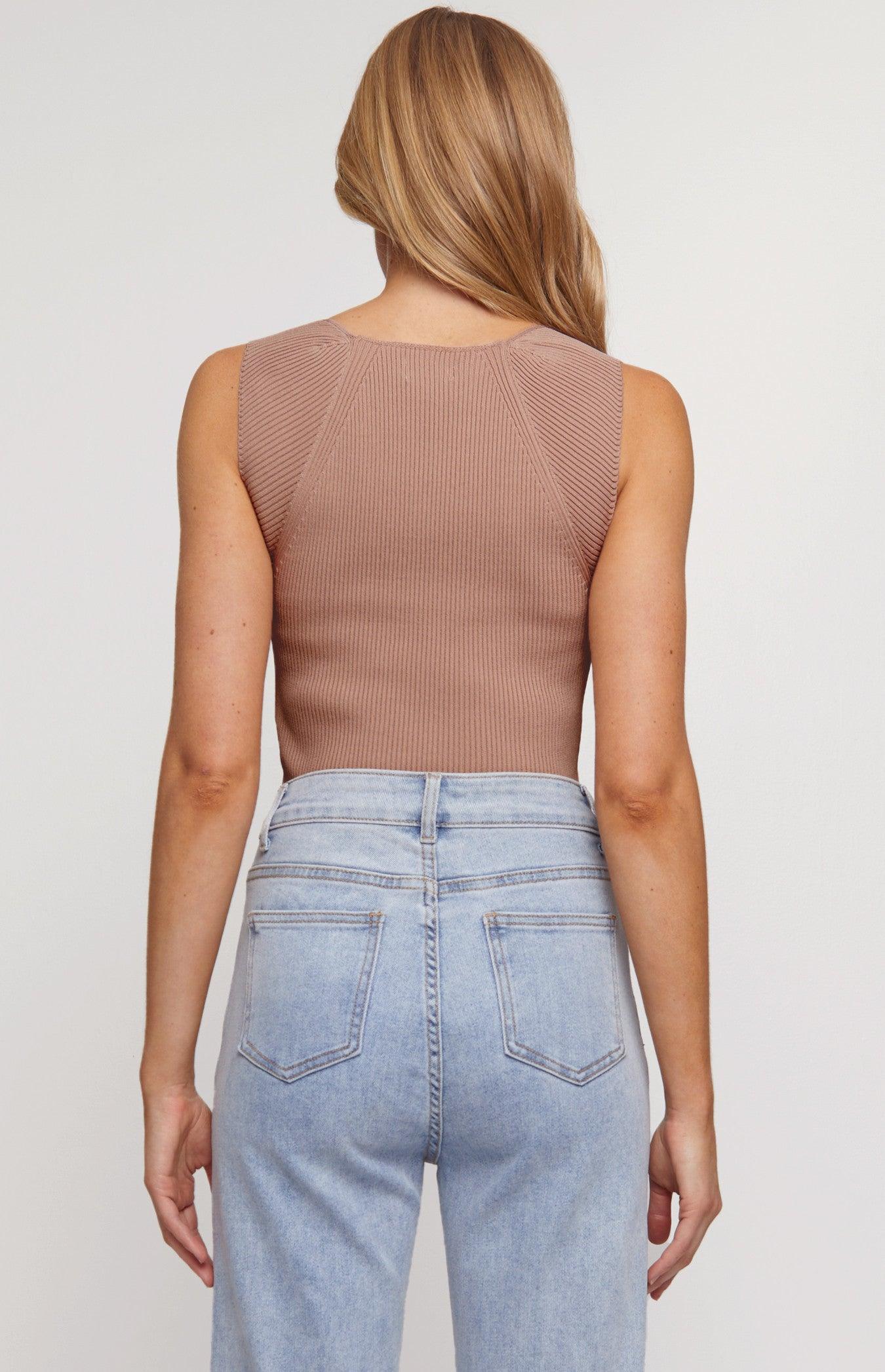 Sweetheart Knit Top - Mushroom - Image 2