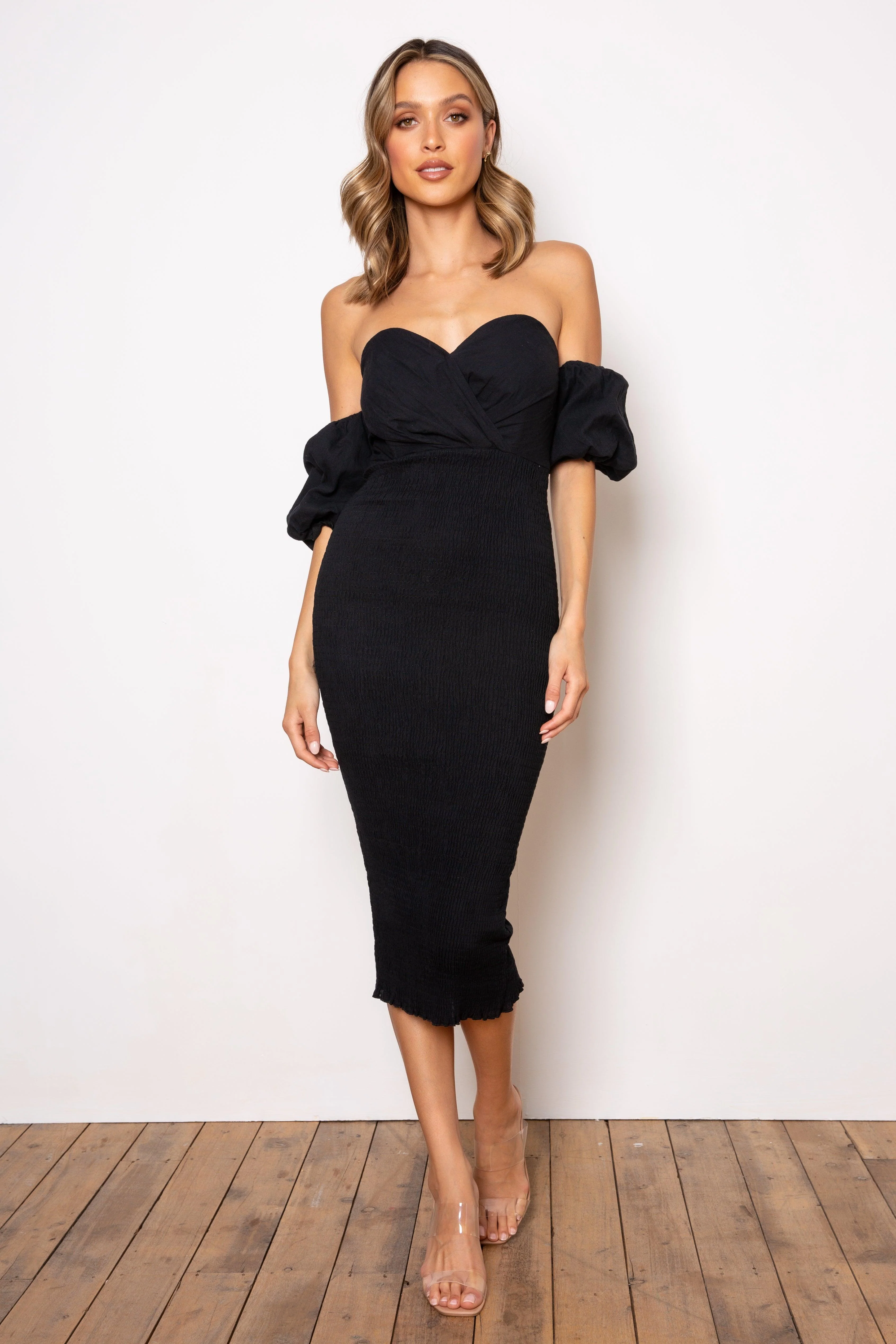 Sweetie Midi Dress - Black - Image 2
