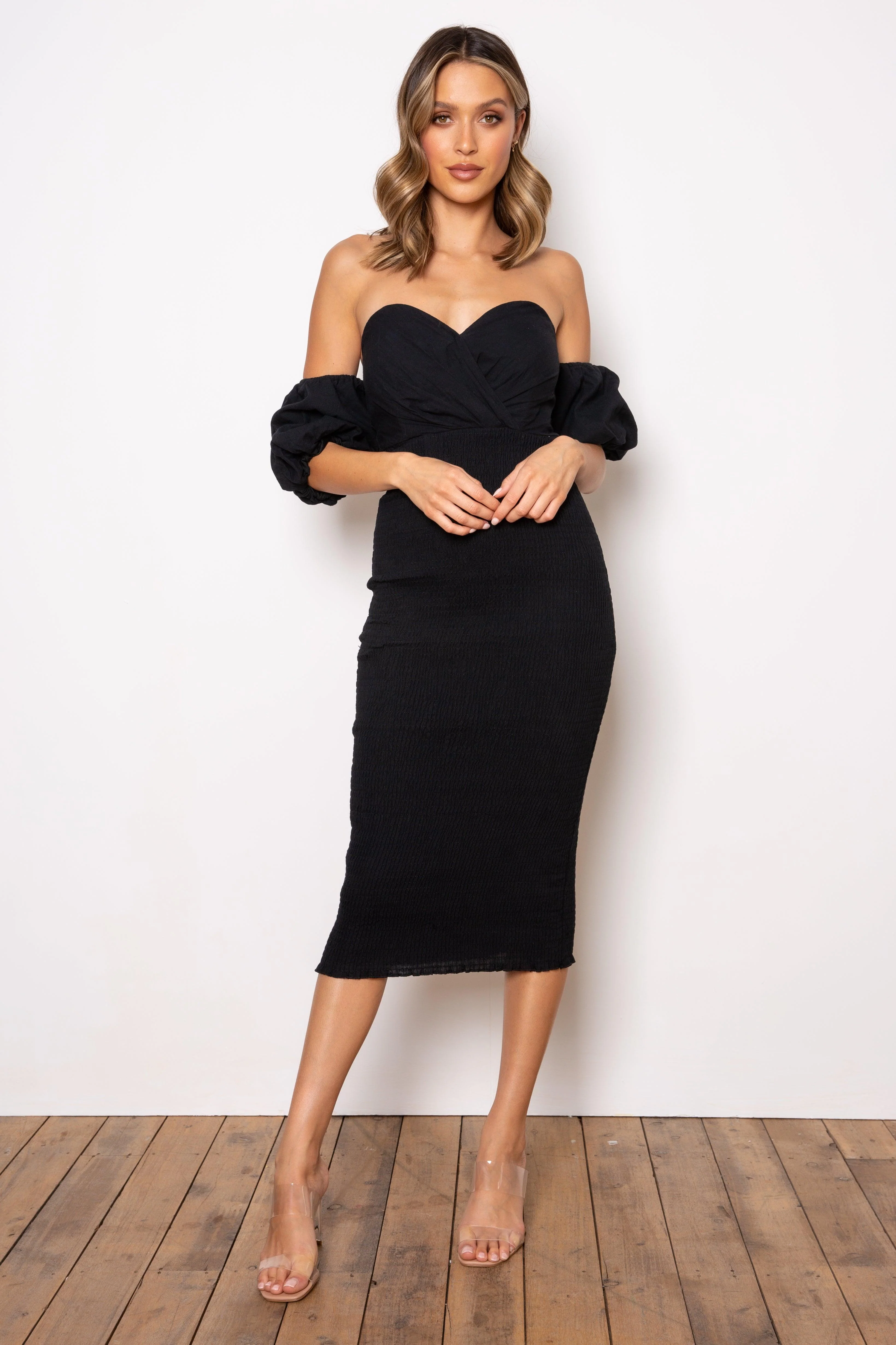 Sweetie Midi Dress - Black - Image 4