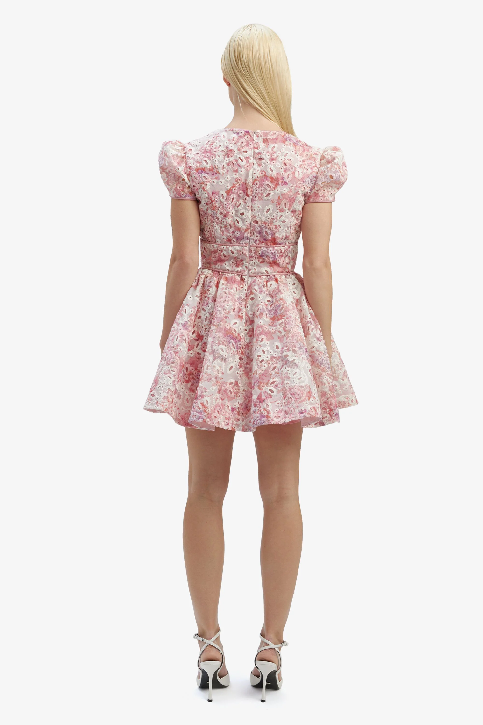 Tamarin Broderie Mini Dress - Pink Floral - Image 2
