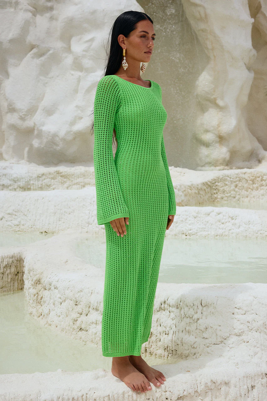 Tasha Midi Dress - Apple - Image 3