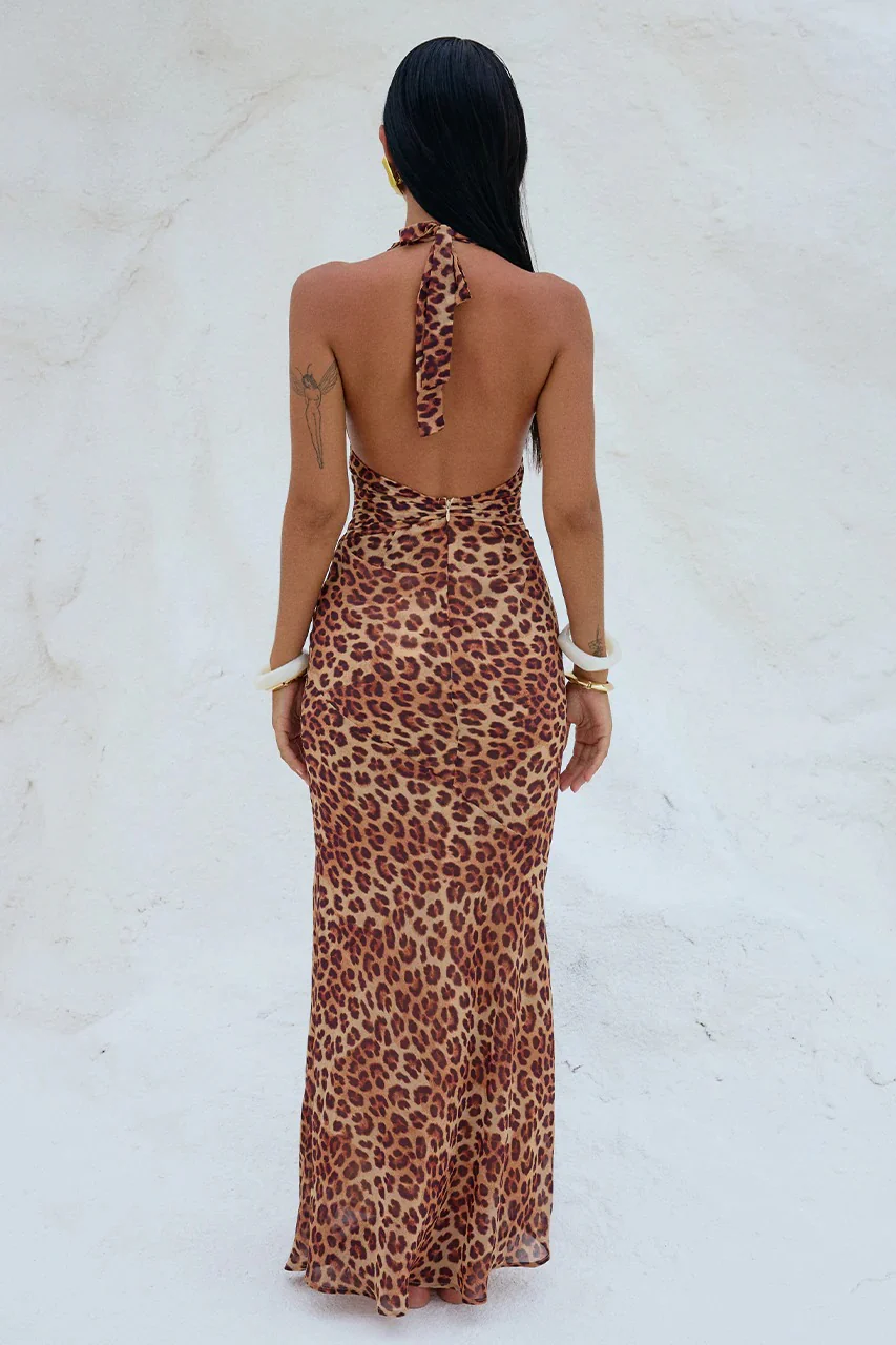 Tenay Maxi Dress - Leopard - Image 2
