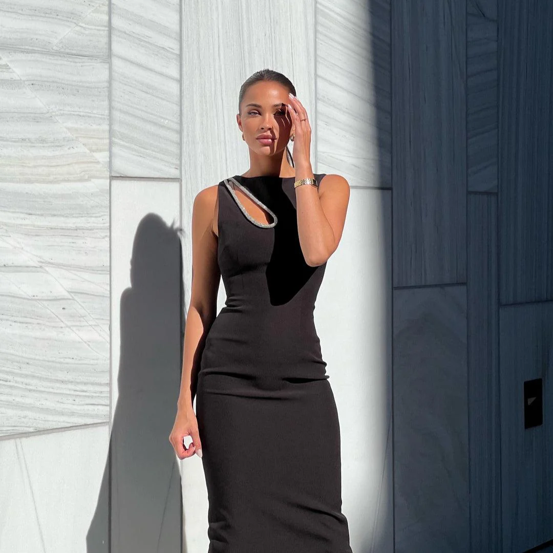 Valencia Dress - Black - Image 2