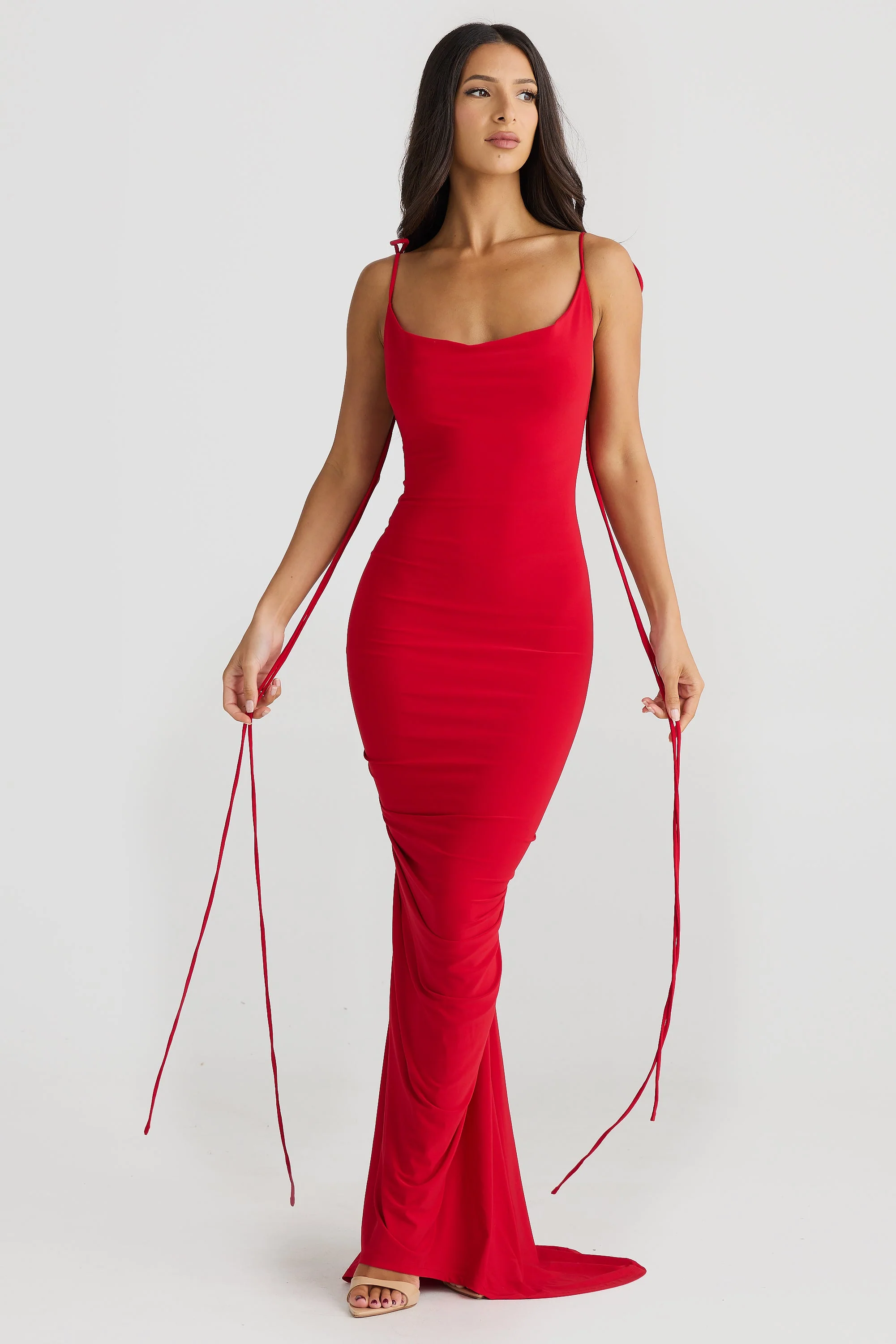 Valencia Dress - Red - Image 2