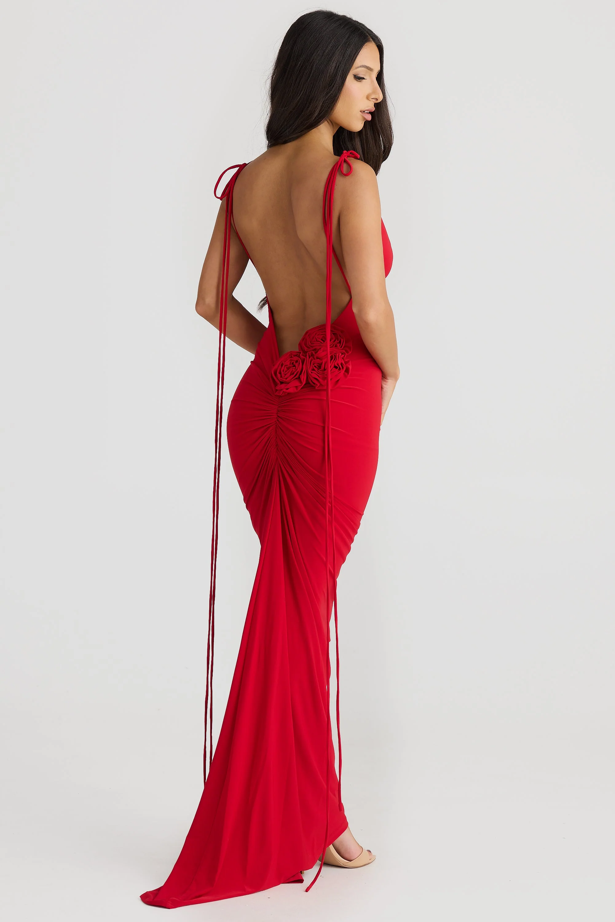 Valencia Dress - Red - Image 4