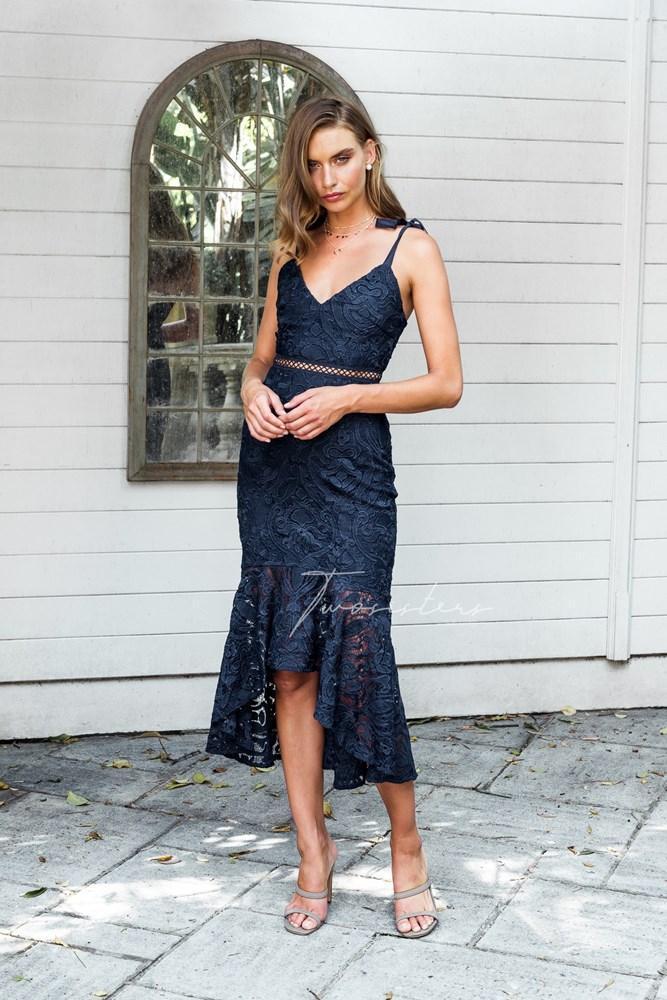 Valentina Dress - Navy - Image 5
