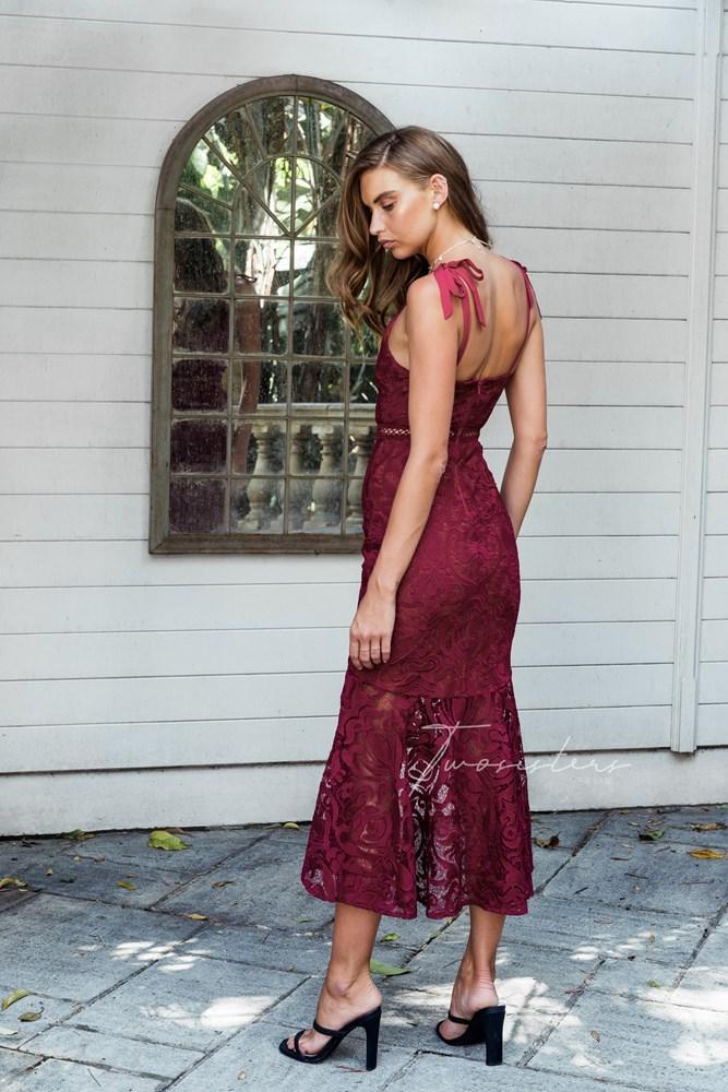 Valentina Dress - Red - Image 4