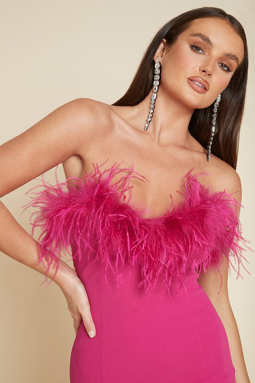 Valentino Mini Dress - Fuchsia - Image 3