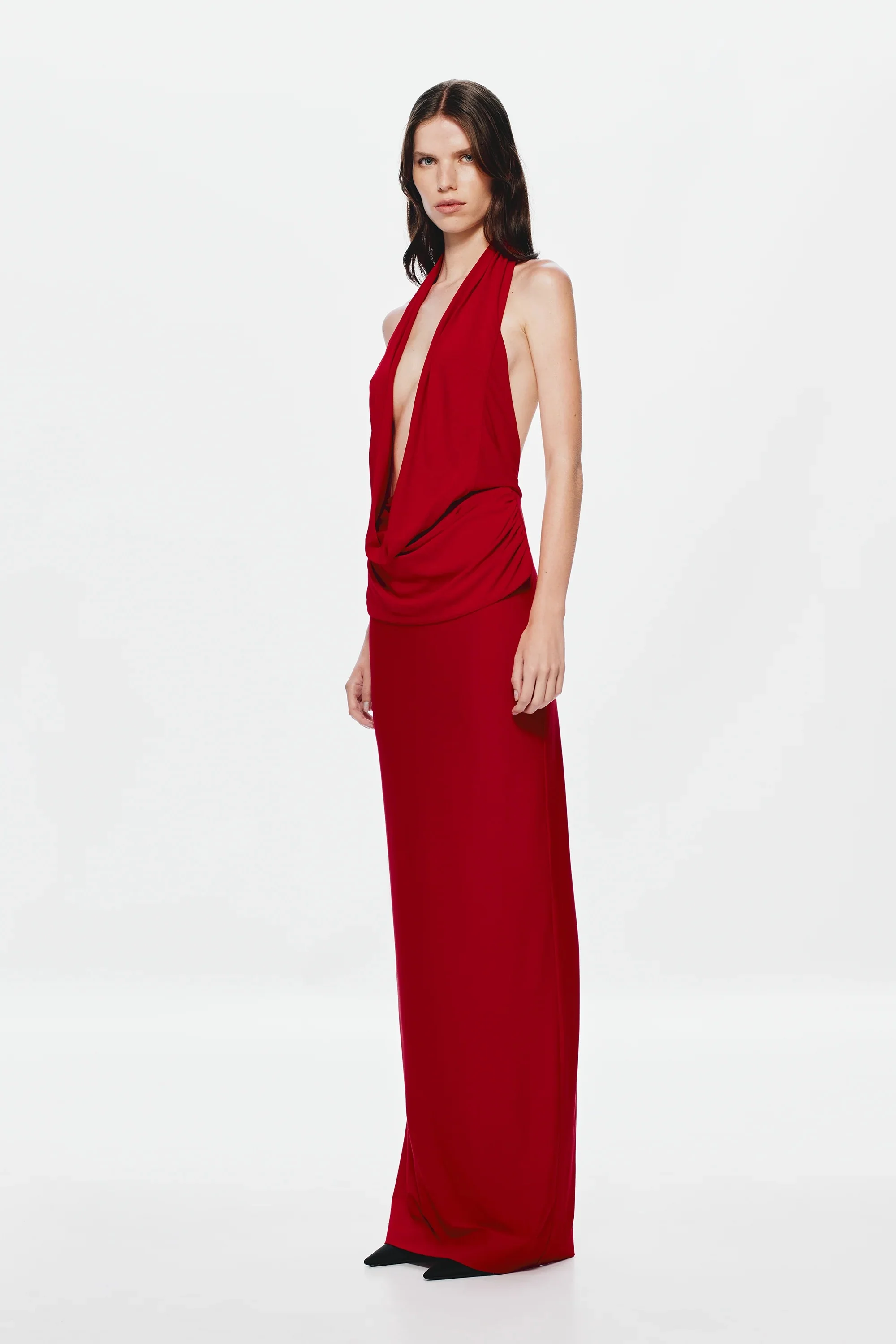 Misha Vanessa Jersey Maxi Dress - Cherry - Image 3