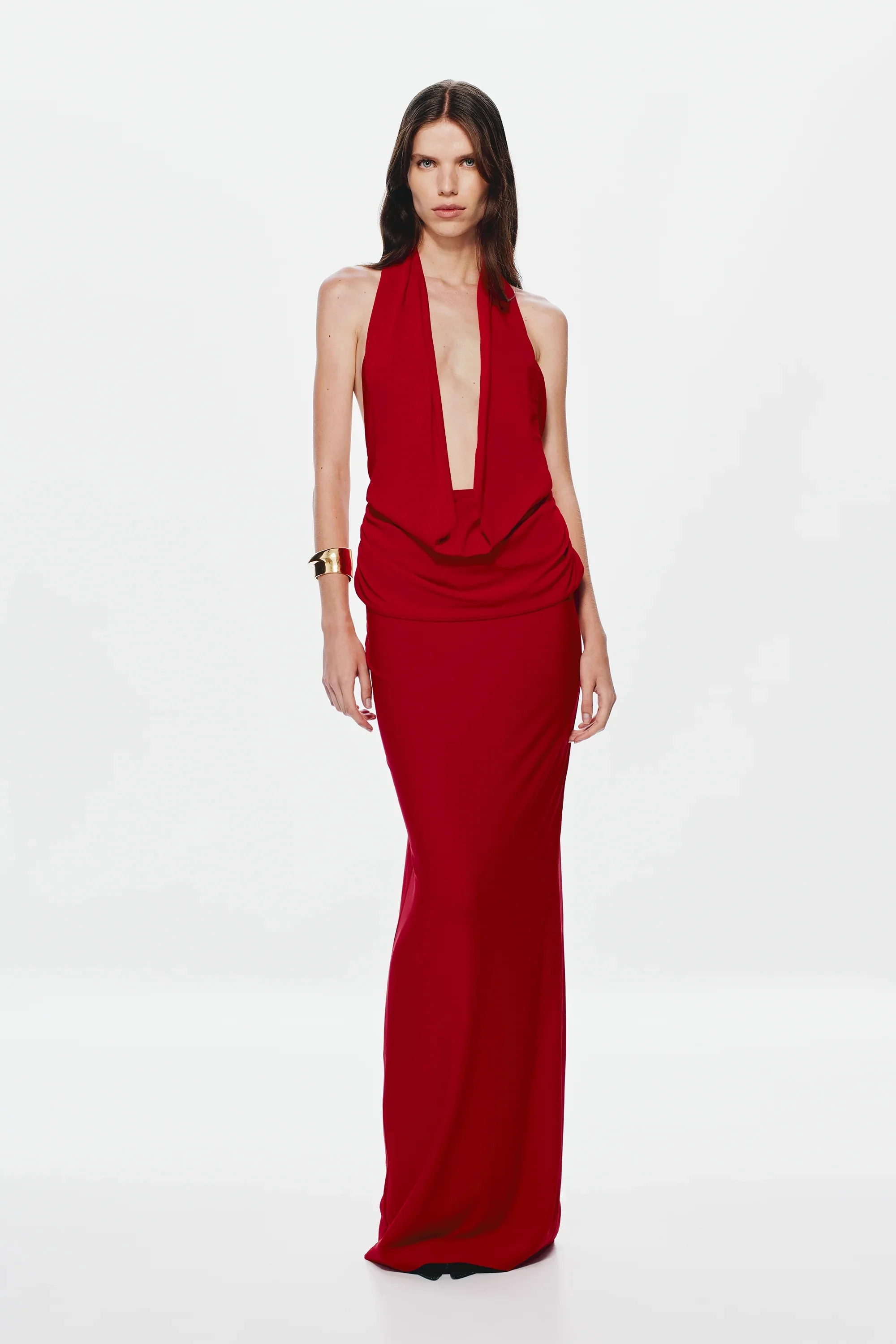 Misha Vanessa Jersey Maxi Dress - Cherry - Image 4