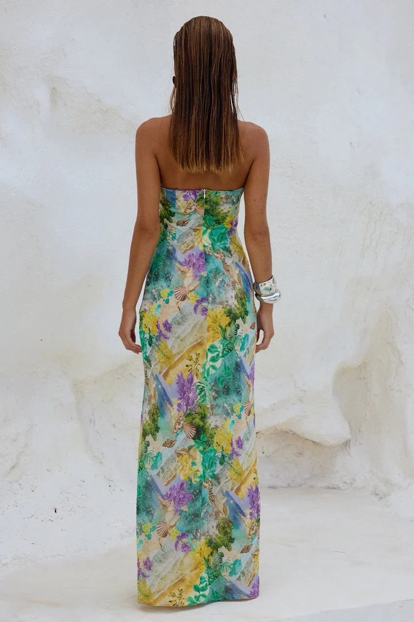 Velza Strapless Dress - Esme Print - Image 2