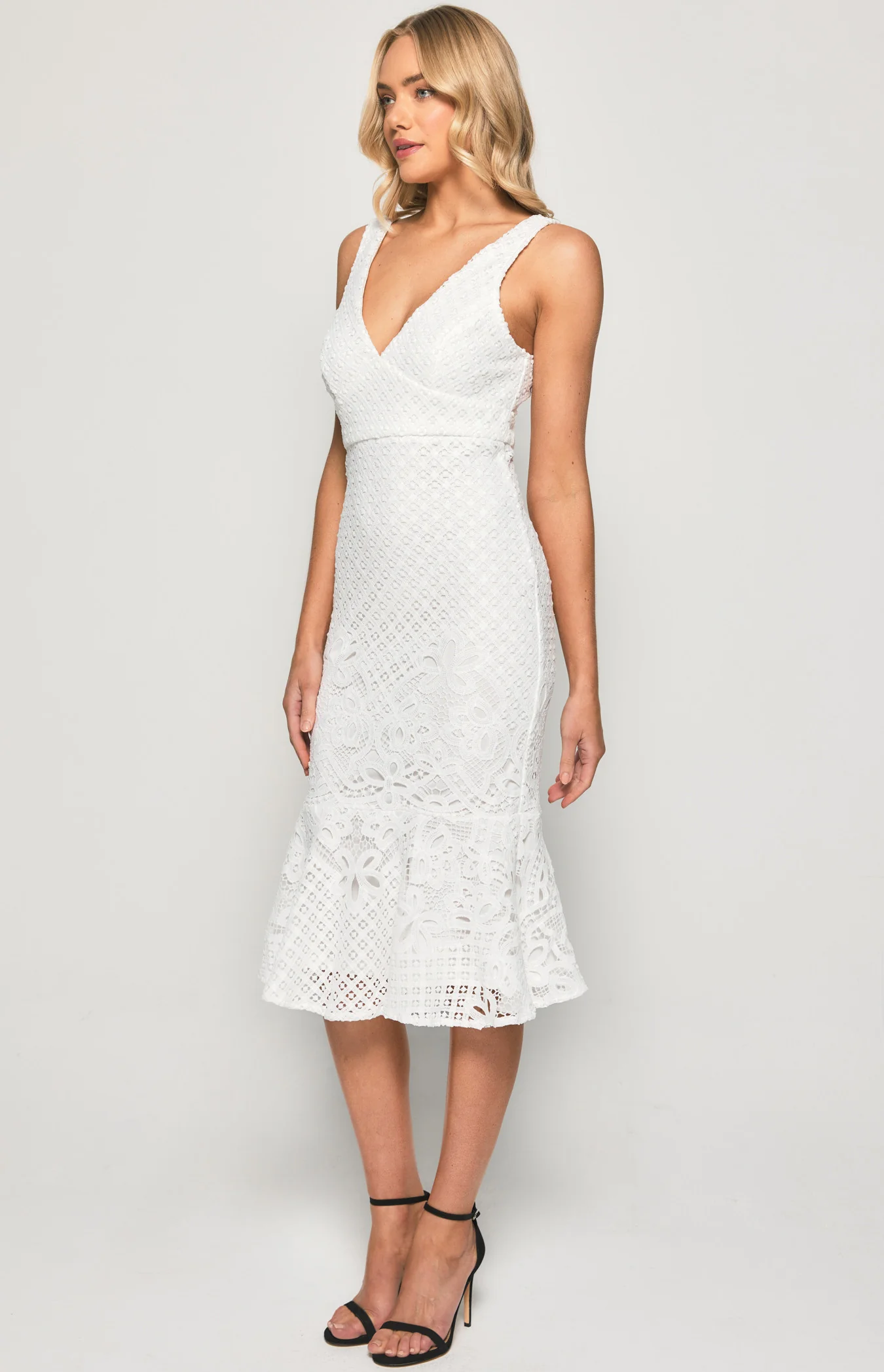 Verena Midi Dress - White - Image 5