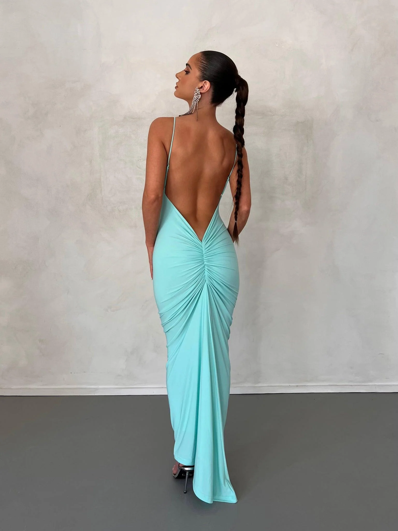 Veronica Dress - Aqua - Image 3