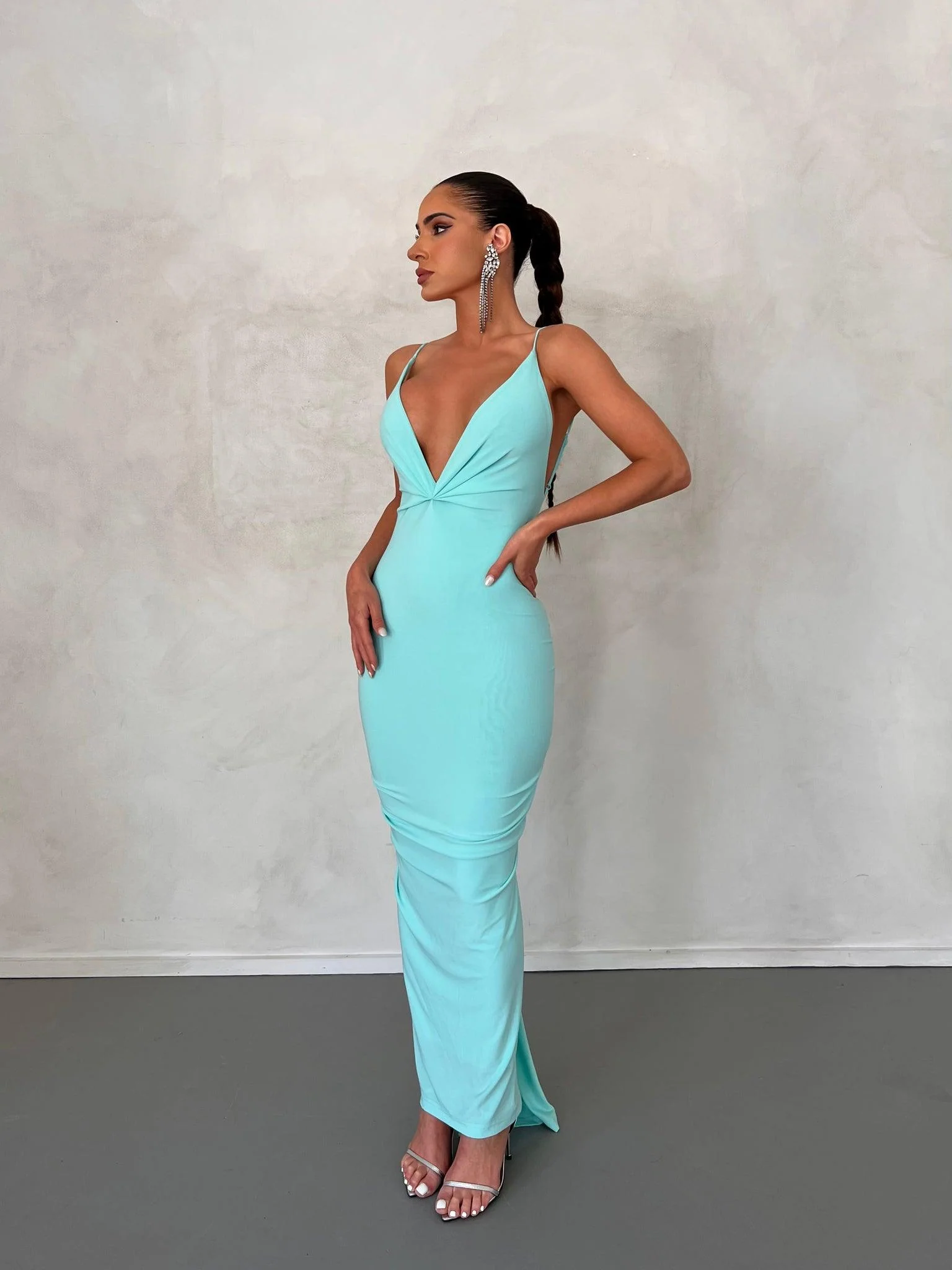 Veronica Dress - Aqua - Image 4