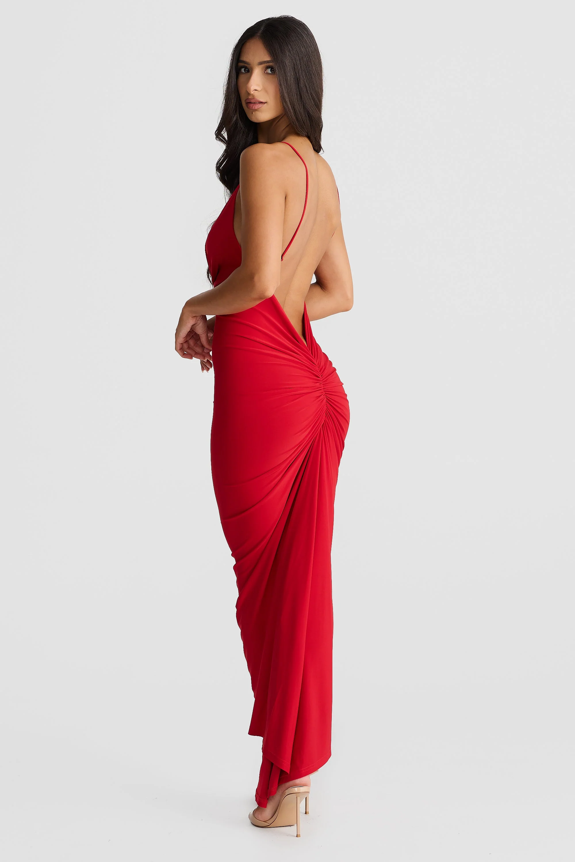 Veronica Dress - Red - Image 2